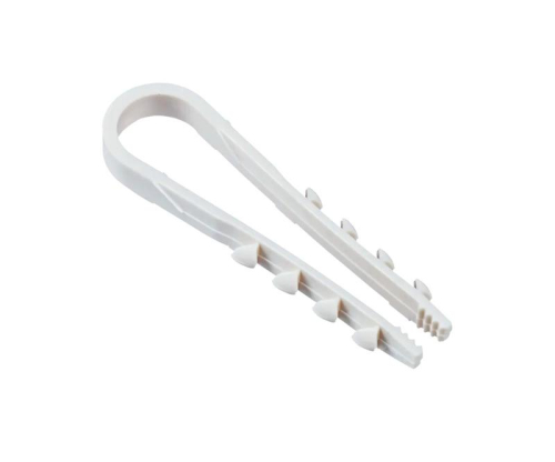 Дюбель-хомут PCD-R 05-10-45-100WH для круглого кабеля PA6.6 (уп.100шт) Jazzway 5054783