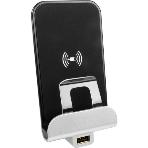 Устройство зарядное беспроводное Valena Allure Qi 1А с дополнит. разъемом USB A 5В 2.4А Leg 755114