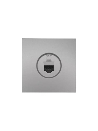 Розетка компьютерная 1-м СП ZIMA IP20 механизм сер. матов. LEZARD 704-7488-140
