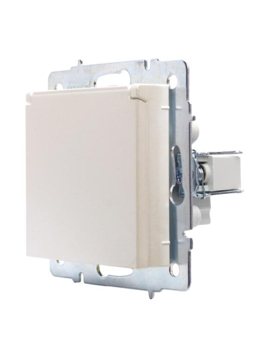 Розетка 1-м СП Vesna с заземл. с крышкой ПБТ механизм жемчуж./бел. перламутр LEZARD 742-3088-123B