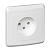 Розетка 1-м СП Этюд 16А IP20 250В без заземл. без защ. шторок бел. SE PC16-001B