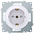 Механизм розетки 1-м СП Florence 16А IP20 с заземл. винт. контакты защ. шторки бел. 1E10101300 OneKeyElectro 2172764
