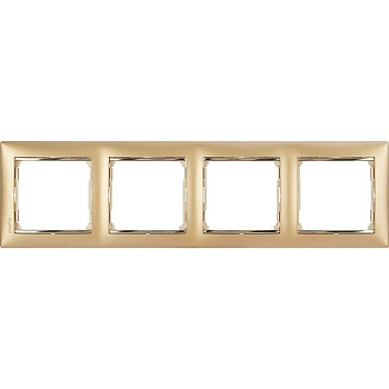 Рамка 4-м Valena горизонт. матов. зол. IEK 770304