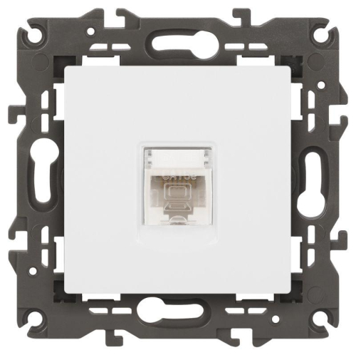 Розетка компьютерная 1-м Elegance 14-3107-01 RJ45 IP20 механизм бел. Эра Б0034302