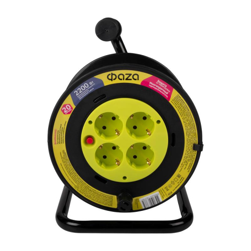 Удлинитель на катушке 4х20м с с заземл. CRG-04-2000 ФАZА 5063785