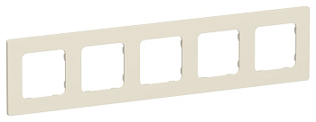 Рамка 5-м СП FLITE РУ-5-К-ФлСл сливочный IEK FI-M52-32-20-K86