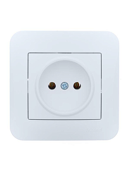 Розетка 1-м СП ASTI 16А IP20 без заземл. термопласт в сборе бел. LEZARD 7081-0202-121B