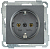 Розетка 1-м СП Bolero РС11-1-0-Б 16А IP20 с заземл. механизм антрацит IEK ERB11-K95-16