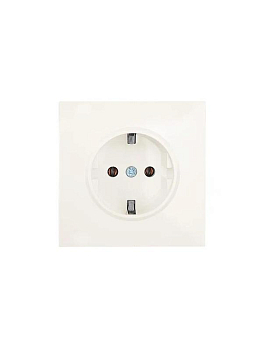 Розетка 1-мест. с/з ПБТ СП ZIMA IP20 16А безвинт. зажим слон. кость LEZARD 704-9088-122BQC