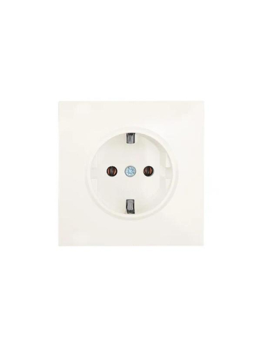 Розетка 1-мест. с/з ПБТ СП ZIMA IP20 16А безвинт. зажим слон. кость LEZARD 704-9088-122BQC