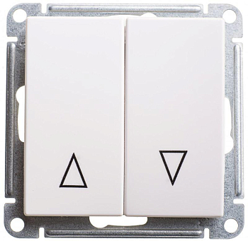 Выключатель для жалюзи 2-кл. СП W59 10А IP20 10AX с механич. блокировкой механизм бел. SE VS410-253-1-86