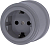 Розетка З-кл. пластик титан Bironi B1-101-26