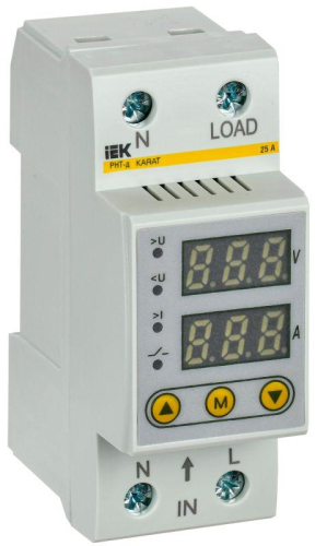 Реле напряжения и тока РНТ-д 1ф 36мм 25А IEK IVC21-1-25