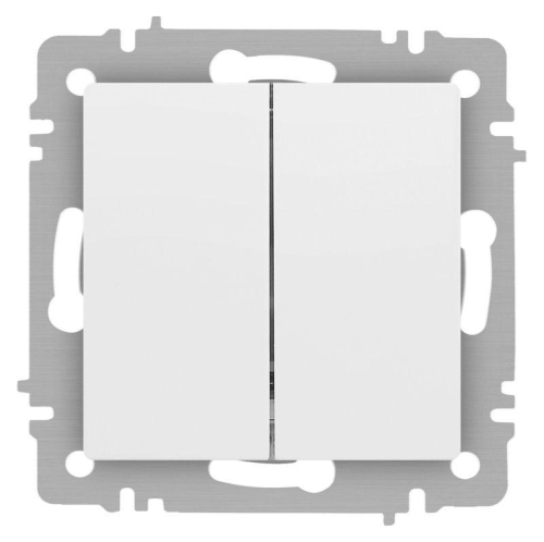 Переключатель Accent 6-107-01М двойн. 10А-250В IP20 СУ AL/CU бел. матов. Intro Б0063556
