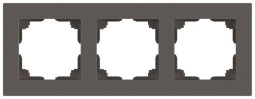 Рамка для розеток и выключателей Accent 6-503-09 на 3 поста СУ титан Intro Б0063793