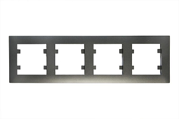 Рамка 4-м Karea RIZZ STAR дым. металлик Makel 88050704