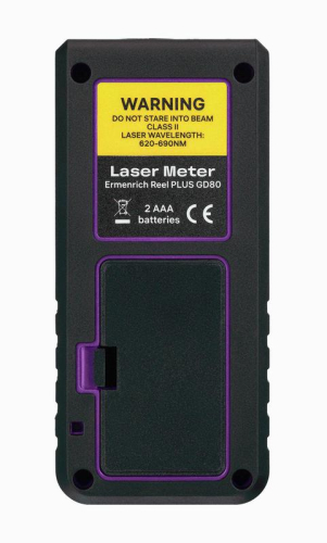 Рулетка лазерная Reel PLUS GD80 фиолет. Ermenrich 85315