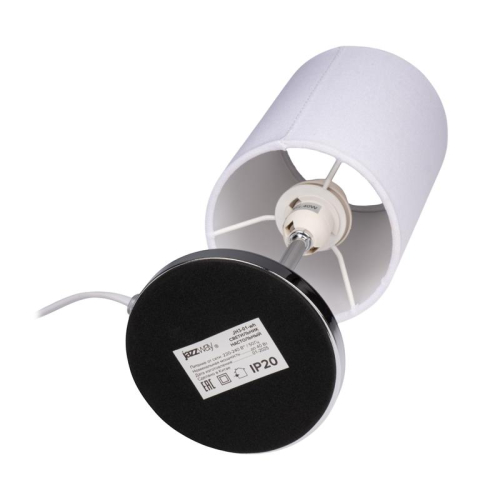 Светильник настольный JH3-01-wh E14 IP20 110х110х310мм метал.; ткань; PVC-пластик бел. JazzWay 5062344