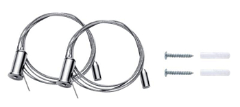 Комплект подвесов PSO-02 S-2x1.0м (стальной трос-2шт саморезы-2шт дюбель-2шт) Pro+ JazzWay 5059207