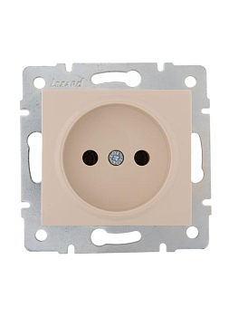 Розетка 1-м СП Karina 16А IP20 без заземл. керамика механизм крем. LEZARD 707-0388-121
