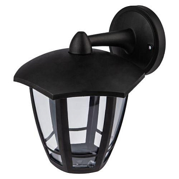 Светильник светодиодный садово-парковый ДБУ 07-8-006 Дели 3 8Вт 3000К IP44 6 гранный настенный черн. Эра Б0064274