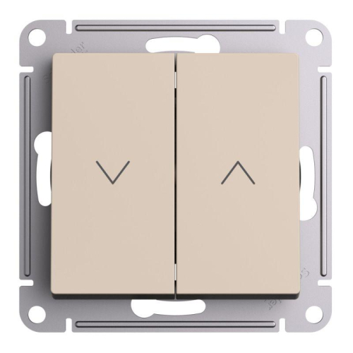 Выключатель для жалюзи 2-кл. AtlasDesign 10А механизм песочн. SE ATN001219