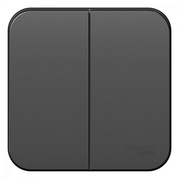 Выключатель 2-кл. ОП Blanca 10А IP20 (сх. 5) 250В антрацит SE BLNVA105006