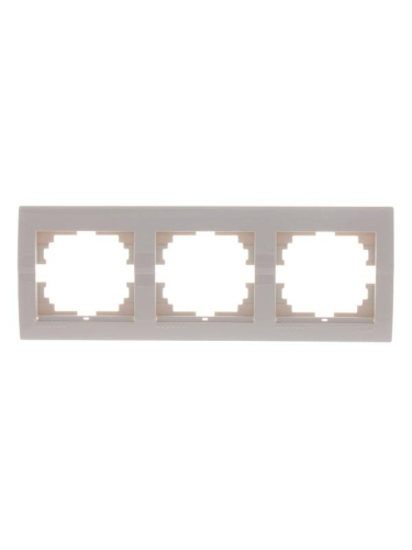 Рамка 3-м Deriy горизонт. крем. LEZARD 702-0300-148