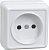 Розетка 1-м ОП Октава 10А IP20 без заземл. крем. IEK ERO10-K33-10-DC