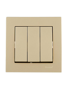 Выключатель тройной VESNA зол. LEZARD 742-3688-109