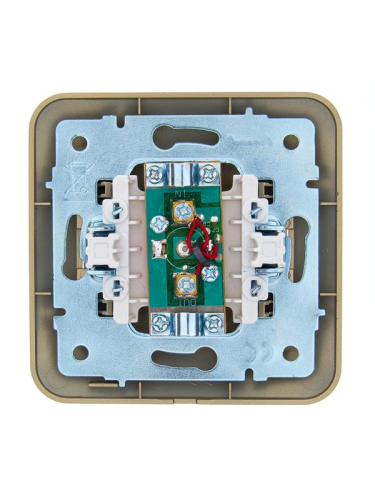 Розетка телевизионная проходная TV СП ASTI IP20 в сборе золото. LEZARD 7081-3636-129