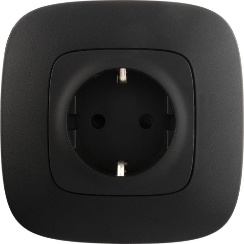 Розетка 1-м СП Valena Allure 16А IP20 250В 2P+E винтов. клеммы с лицев. панелью механизм антрацит Leg 753934