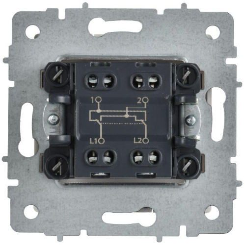 Выключатель перекрестный 1-кл. СП BRITE ВС10-1-3-БрАБ 10А механизм арктич. бел. IEK BR-V13-0-10-K91