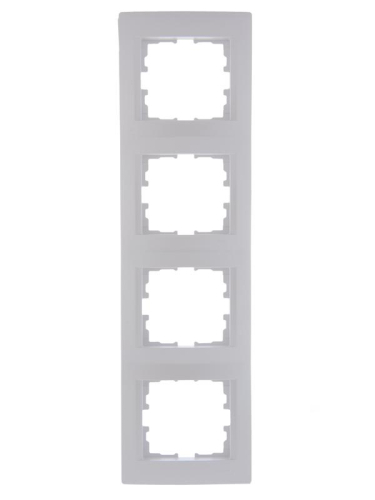Рамка 4-м Karina вертикал. жемчуж./бел. перламутр LEZARD 707-3000-154