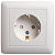 Розетка 1-м СП 1мод. Хит 16А IP20 250В с заземл. защ. шторки бел. SE RS16-136-B