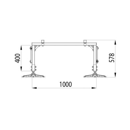 Конструкция опорная для установки оборудования TECHNORAPTOR FOOT 1000х2000 тип 1 KM-TR-F-SSEI-1000-2000-1 КМ TR0004