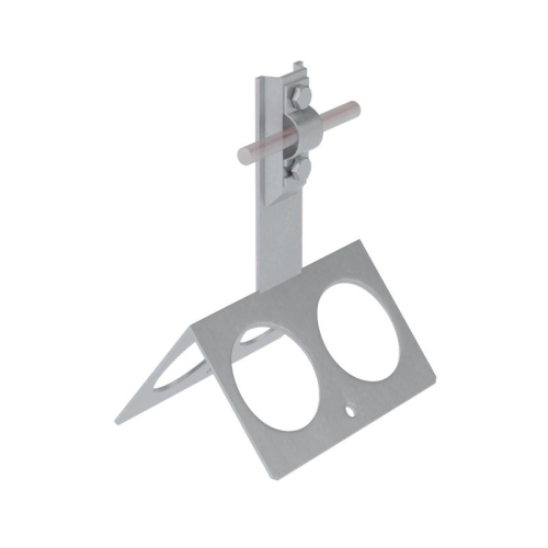 Держатель болтовой коньковый BKDB-H80-D5-10 INOX304 для прутка d5-10мм H=80мм нерж. с широк. осн. сталь КМ MA0120