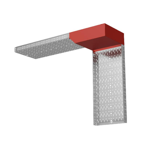 Угол для лотка вертикальный внешний L 80х500мм с разворотом трассы на 90град. "ПЛЮС" HD85 КМ PL18506