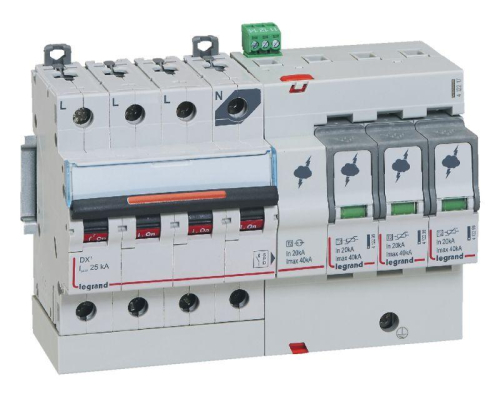 Устройство защиты от импульсных перенапряжений УЗИП с АВ Т2 3P+N 40кА Leg 412217