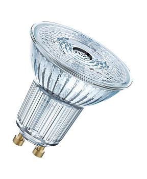 Лампа светодиодная LED Star PAR16 8.3Вт прозрачная 2700К тепл. бел. GU10 550лм 220-240В угол пучка 36град. диммир. (замена 80Вт) OSRAM 4058075433663