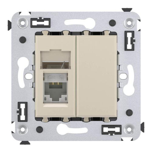Розетка компьютерная 1-м СП RJ-45 кат.5е "Avanti" "Ванильная дымка" DKC 4405463