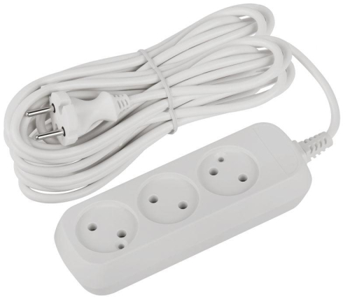 Удлинитель электрический UDL-10-370 Greenline 3 розетки без заземления 7м ПВС 2х1кв.мм Эра Б0065031