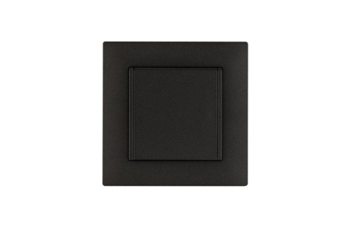 Розетка 1-м с крышкой Karea RIZZ STAR с заземл. дым. металлик Makel 88050029