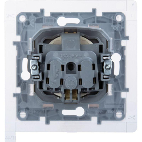 Розетка 1-м СП Etika 16А IP44 250В с заземл. со шторками с защ. крышкой безвинтов. зажимы сл. Кость IEK 672326