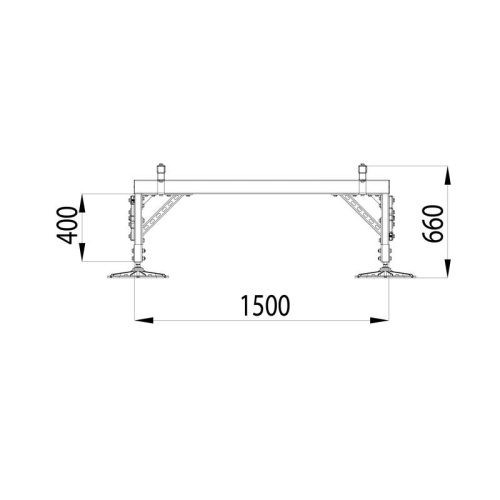Конструкция опорная для установки оборудования TECHNORAPTOR FOOT 1500х4000 тип 2 KM-TR-F-SSEI-1500-4000-2 КМ TR0037