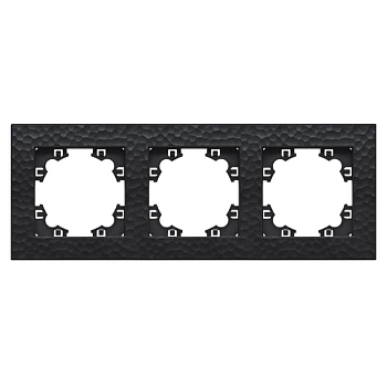 Рамка 3-м Афина фактурная универс. графит Universal A10045-Gr