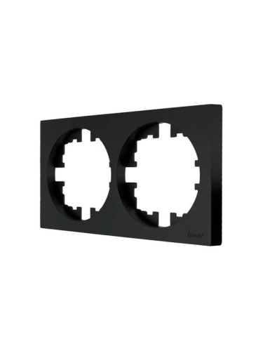 Рамка 2-м OSEN горизонт. квадрат черн. бархат LEZARD 743-4200-147