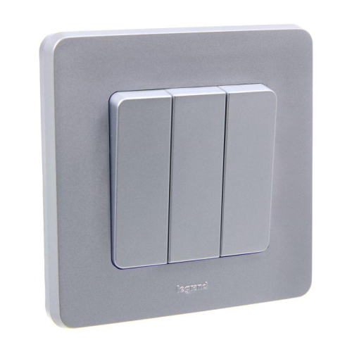 Выключатель 3-кл. Inspiria 10АХ 250В винтов. зажимы алюм. Leg 673542