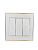 Выключатель 3-кл. СП Rain 10А IP20 с зол. боковой вставкой бел. LEZARD 703-0226-109