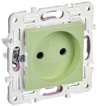 Розетка SKANDY 10А без заземл. защ. штроки SK-R01G мятный IEK SK-R13-10-K06